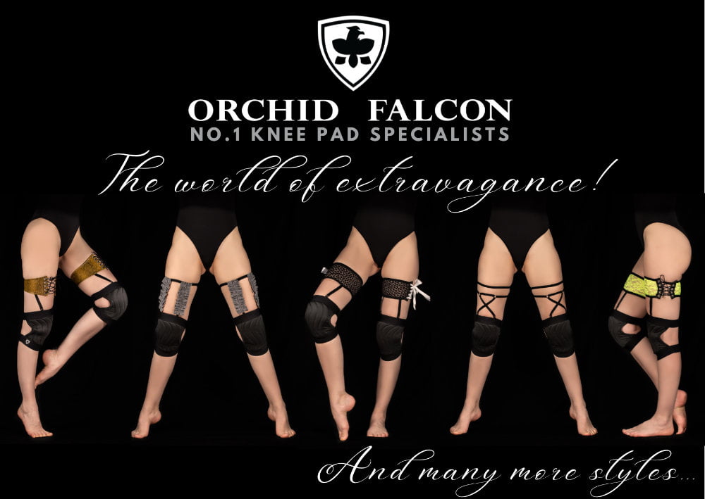 orchid falcon kneepads ginocchiere exotic studio pole dance